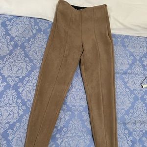 Zara faux suede leggings